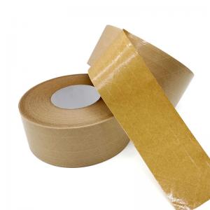 Quality Self Adhesive Brown Paper Packing Tape Fiberglass Reinforced Flatback Kraft Packing Tape for sale