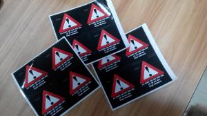 Quality Custom Self Adhesive Paper Laminated Danger / Warning Sign Labels For Illegal Substances for sale