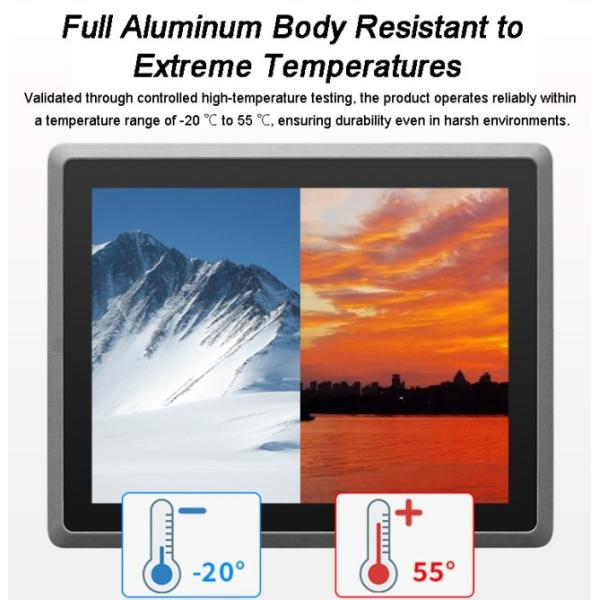 21.5 Inch Industrial Embedded Fully Sealed Touch Display All in One PC