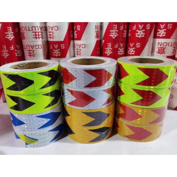 Orange White Red Reflective Traffic Tape BOPP Temporary Road Marking Tape