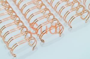 China Electroplated Rose Gold 1/2 Twin Loop Binding Wire on sale