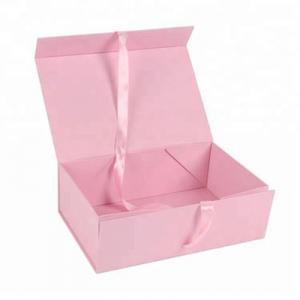 China custom pink baby children apparel gift box  wedding dress folding gift box on sale