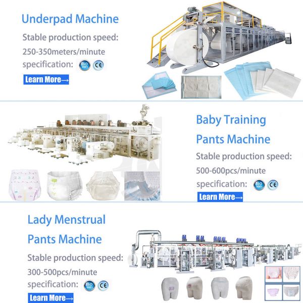 1200pcs/Min Sanitary Napkins Production Line Unit PLC Control Intelligent System
