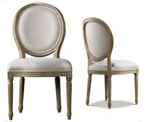 China Antique Furniture Indoor Wood And Fabric Dining Chairs For Commercial Restaurant on sale