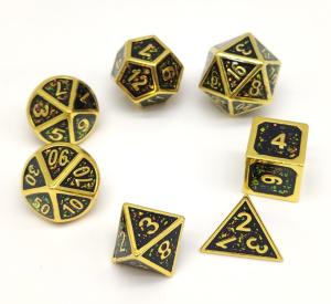 Quality GST Practical RPG Dice Set Multipurpose Handmade Polyhedral Metal for sale
