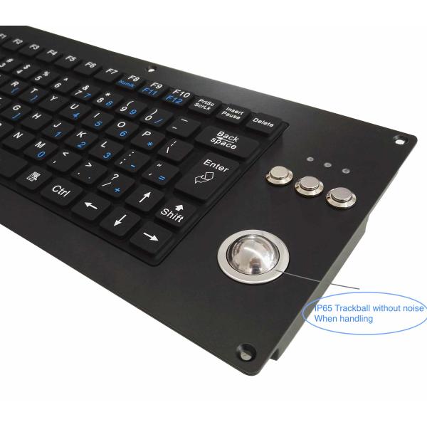 Silicone Ruggedized Keyboard Panel Mounted Vandal Resistant For Military / Transportation
