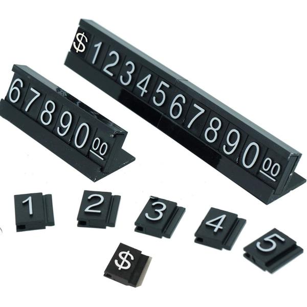 AaL-49-17 S Digital Pricing Label Retail Price Display Tags Adjustable Counter Number Stand Label