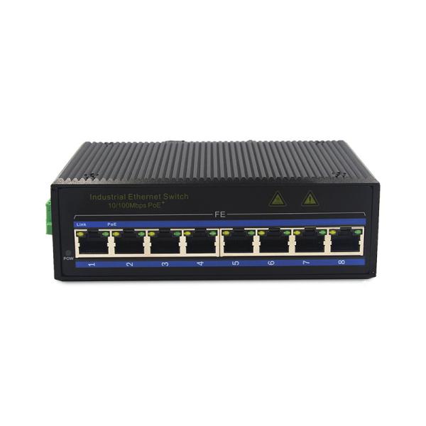 UT08FP unmanaged industrial 8port 10/100M UTP RJ45 POE ethernet switch DIN Rail