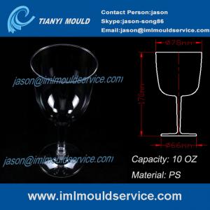 China 10 oz Disposable Plastic Wine Glass and cup mould/ disposable wedding wine glasses molding on sale
