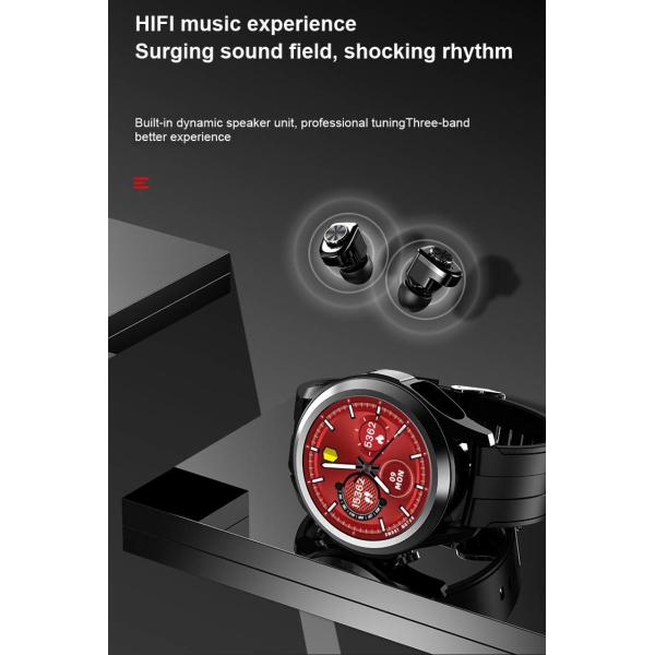 350mAH SpO2 Smart Watch With Earbud Inside Bluetooth Music Play