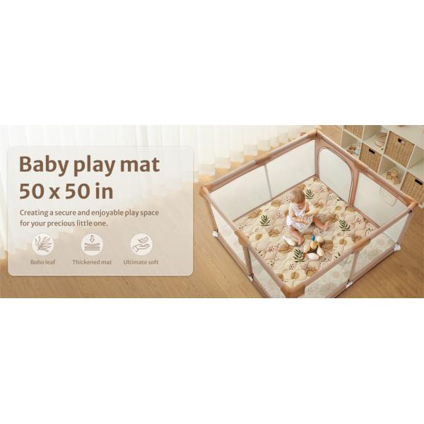 Non Slip Square Baby Play Mat Infant Play Blanket For Floor Thicken Cushioning