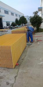 China Walkways FRP Fiberglass Grating Panels 4×8 Durable Yellow on sale