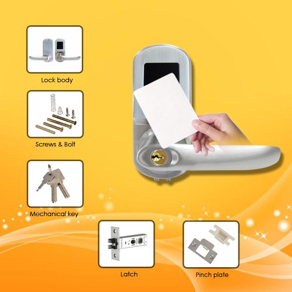 Buy Easy Operated RFID Card Door Lock With Mechanical Key Code / Auto  Locking Mode at wholesale prices
