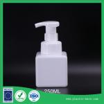 250ml Empty square plastic foam pump soap bottle hand sanitizer bottles empty