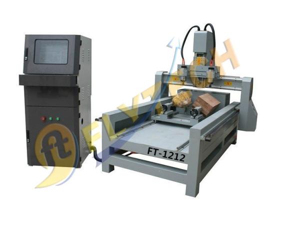 Buy 4 Axis CNC Router machine with DSP system with double rotary axis at wholesale prices