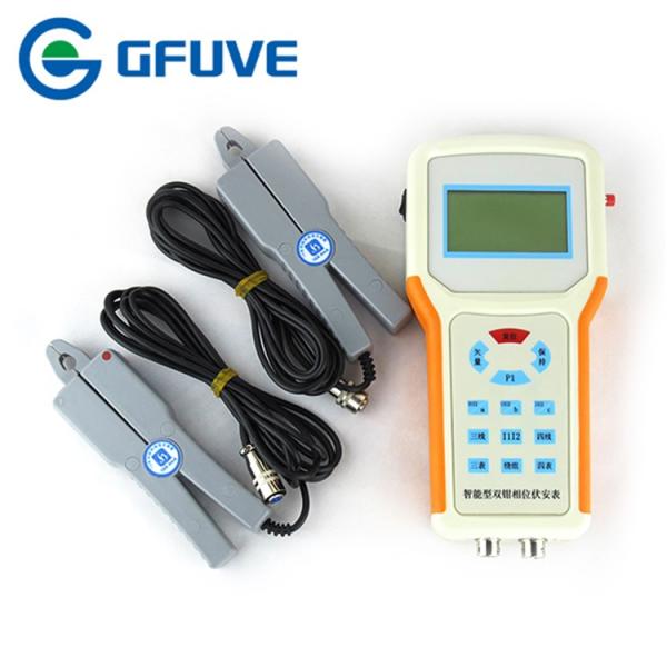 45-65Hz Protection Relay Test Equipment , Double Clamp Digital Phase Angle Meter