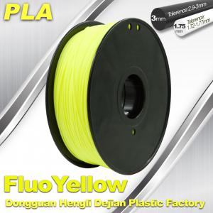 China Desktop 3D Printing Material Fluorescence Yellow Colour PLA Filament on sale