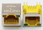 Ethernet Router Through Hole PCB Connector Brass Shielded Built - In LED