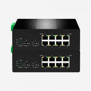 China IP30 20Gbps Industrial Ethernet Switch With 8 Gigabit RJ45 Ports 2G SFP Power Over Ethernet Switch on sale