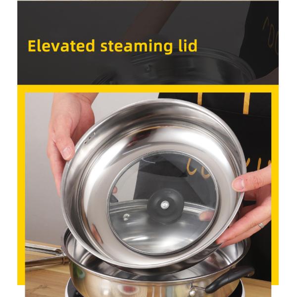 Wholesale 28cm Cooking Pot 2 Layer Cooking Steamer Stainless Steel Food Steamer Steamer Pot With Lid