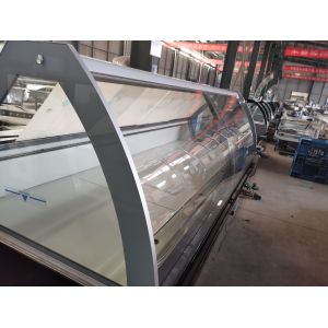 Quality Glass Top Refrigerated Meat Display Case With Danfoss Expansion Valve for sale