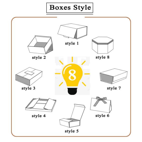 Personalized Rigid Magnetic Foldable Gift Box Cardboard Packaging Box With Ribbon