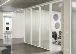 Glass Double Layer Partition Wall System With Blinds Inside For Privacy Simple