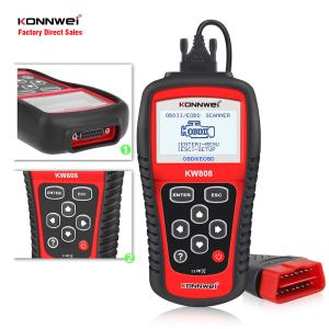 Quality OBDII EOBD CAN 2.8&quot; TFT Auto Code Reader KONNWEI KW808 with One-click I/M Readiness for sale