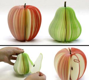 Cute Personalized Memo Pads , 3D Fruit Shape Custom Personalized Notepads