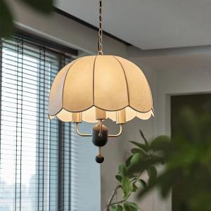 China French Vintage Cloth Pendant Lamp Dining Room Bedroom Fabric Style Table Bar Lamp on sale