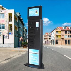 Quality Standing Style Phone Charging Locker Kiosk With Fast Charge Technology for sale