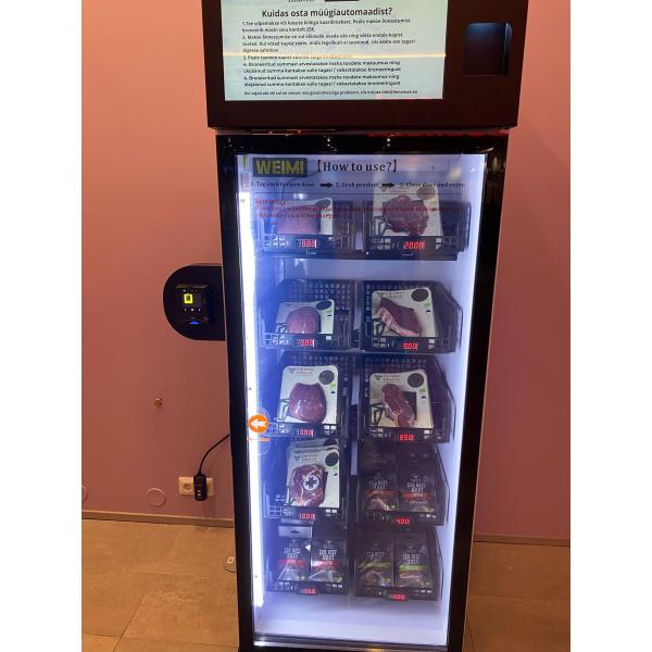 Smart Fridge Ice Cream Vending Machine -18℃ Freezer With Touch Screen Card Reader