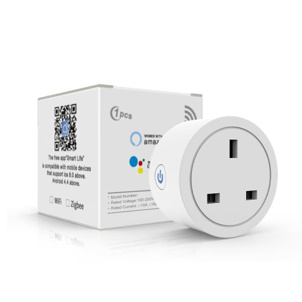 Buy WIFI UK Power Socket Plug Aleax Timing Tuya Zigbee Wall Socket at wholesale prices