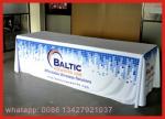 Trade Show Customized Size Stretch Fabric Table Cover Dye Sublimation Printing