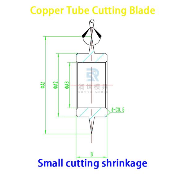 OAK Copper Tube Cutter Blade OD16.5×ID6.5×6.35×18 for Heat Exchanger Coil