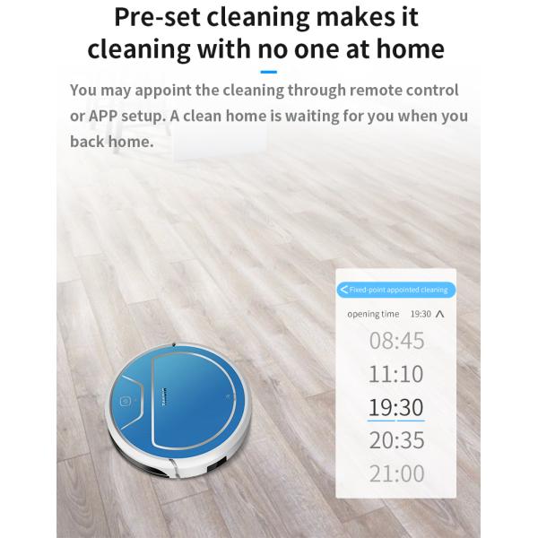 Intelligent 28W 2600mAH Automatic Floor Clening Robot Dry and Wet Sweeper