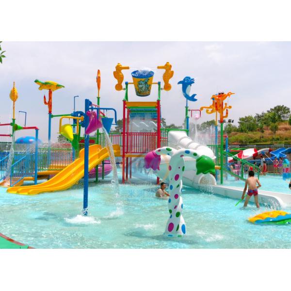 Attractive Kids Water Slide Swimming Pool High Interaction With Customized Size