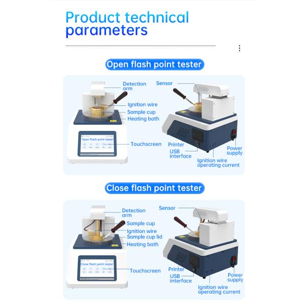 Fully Automatic Open and Closed Flash Point Tester for Chemical and Petroleum Low-temperature Flash Point Testing
