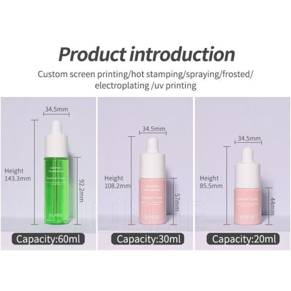 New Arrival Cosmetics Plastic Dropper Bottle Spray Plastic Dropper for Serum Fashionable Skincare Essential Oil Dropper Bottle