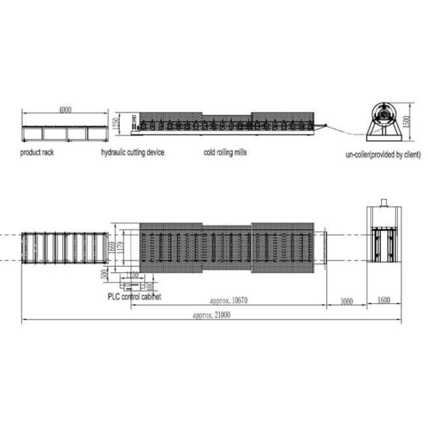 Trapezoidal Roof Panel Roll Forming Machine With PLC Control System