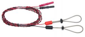 China Resusable EMG Sensory Finger Loop Electrode , Twisted Pair Stimulation Electrode Blank-Red on sale