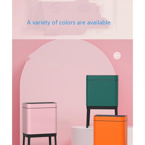 Golden Trash Touchless Dustbin Automatic Sensor Trash Bin Bin Round Stainless Steel Trash Cans