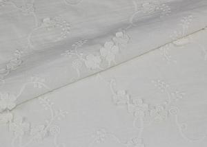 China Fashion 3D Flower Lace Fabric , Embroidered Cotton Lace Fabric By The Yard on sale