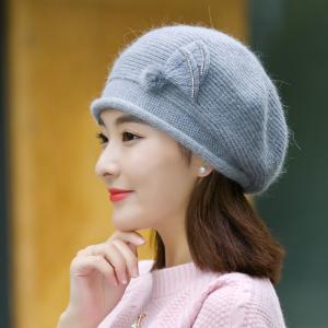 Quality 2018 Winter Trendy ladies woollen knitted hats with MOQ only need 3 pcs,elegant design hats for sale