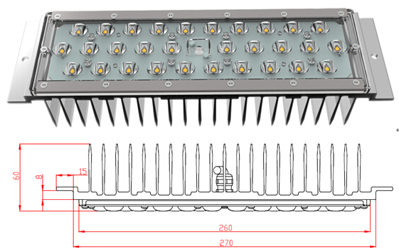 Aluminum Bridgelux Chip Led Lighting Module For Led Tunnel Light