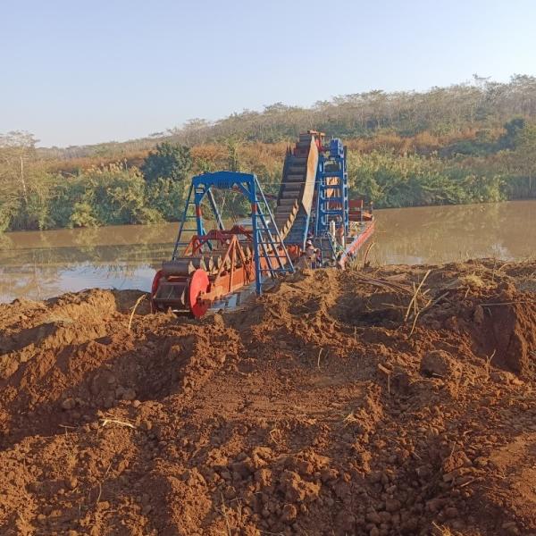 Corrosion Resistant Large Chain Bucket Dredger For Gold Mining
