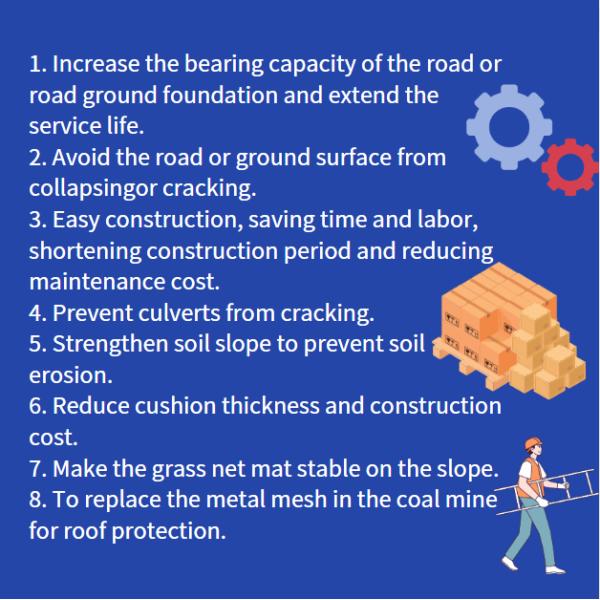 Modern Design Geogrid Mesh for Earthwork Reinforcement in High Tensile Highway Road