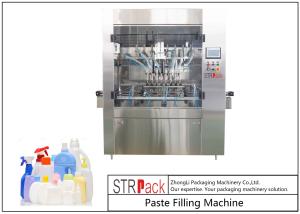 Quality 500ml-5L Automatic 6 Heads Paste Filling Machine With Servo System For Cream With Conveyor PLC Control for sale