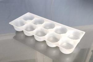 China 10 Holes Disposable Plastic Food Trays Meat Ball Disposable Compartment Food Trays on sale