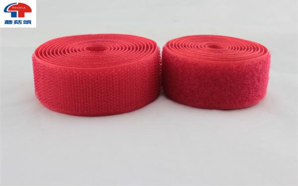 Buy Red Magic sew on hook and loop fastener / roll hook and loop closures High Sticky at wholesale prices